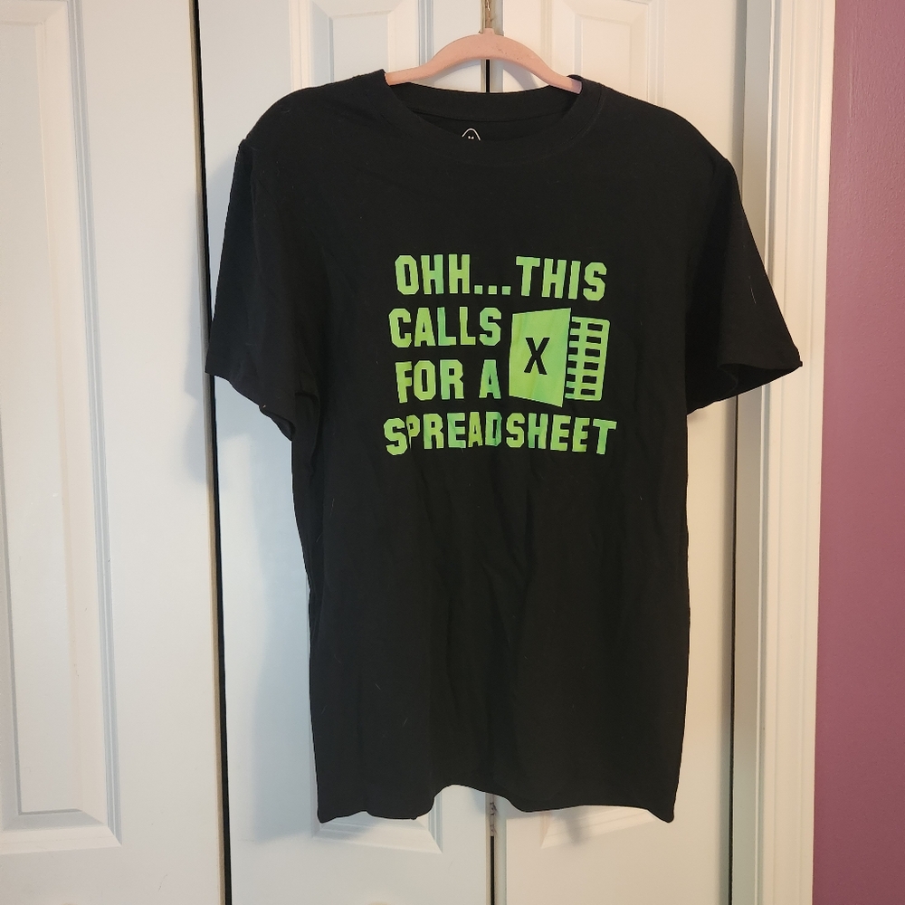 NWOT Black Graphic T-Shirt with Green Print